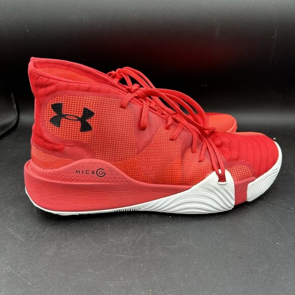 EUC Under‎ Armour Men’s Anatomix Spawn Mid Micro G Red Size 12 3021262-604 - Picture 4 of 15
